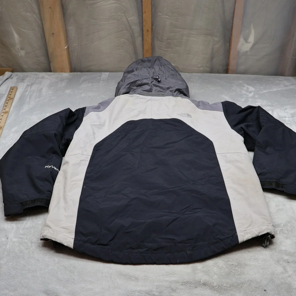 North Face Jacket Mens Small Grey‎ HyVent Weather Resistant Removable Liner 3in1